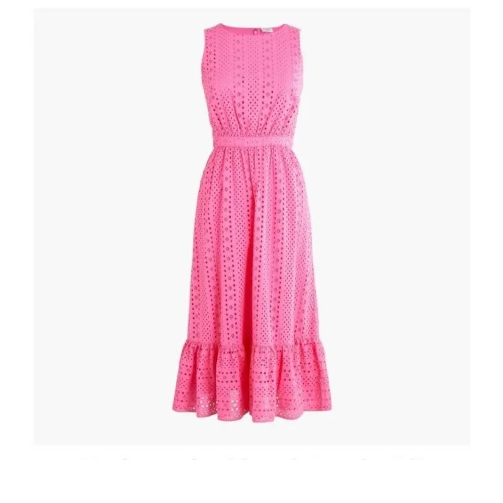 Pretty pink eyelet dress